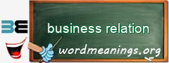 WordMeaning blackboard for business relation